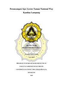 Perancangan Sign System Taman Nasional Way Kambas Lampung - Unika ...